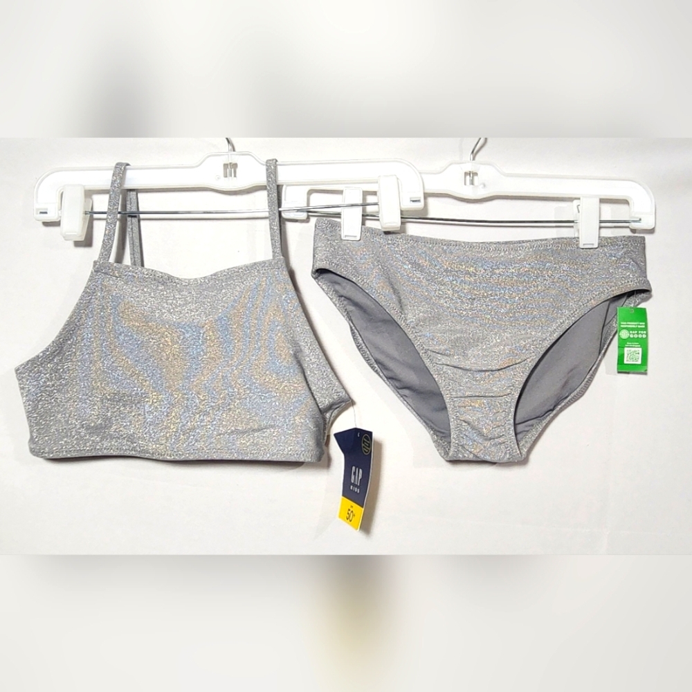 GAP Silver Bikini Swimwear UPF 50+-Size 12 (Girls XL)